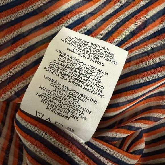 CAbi Blue and Cream Patterned Mini Dress - Picture 9 of 11